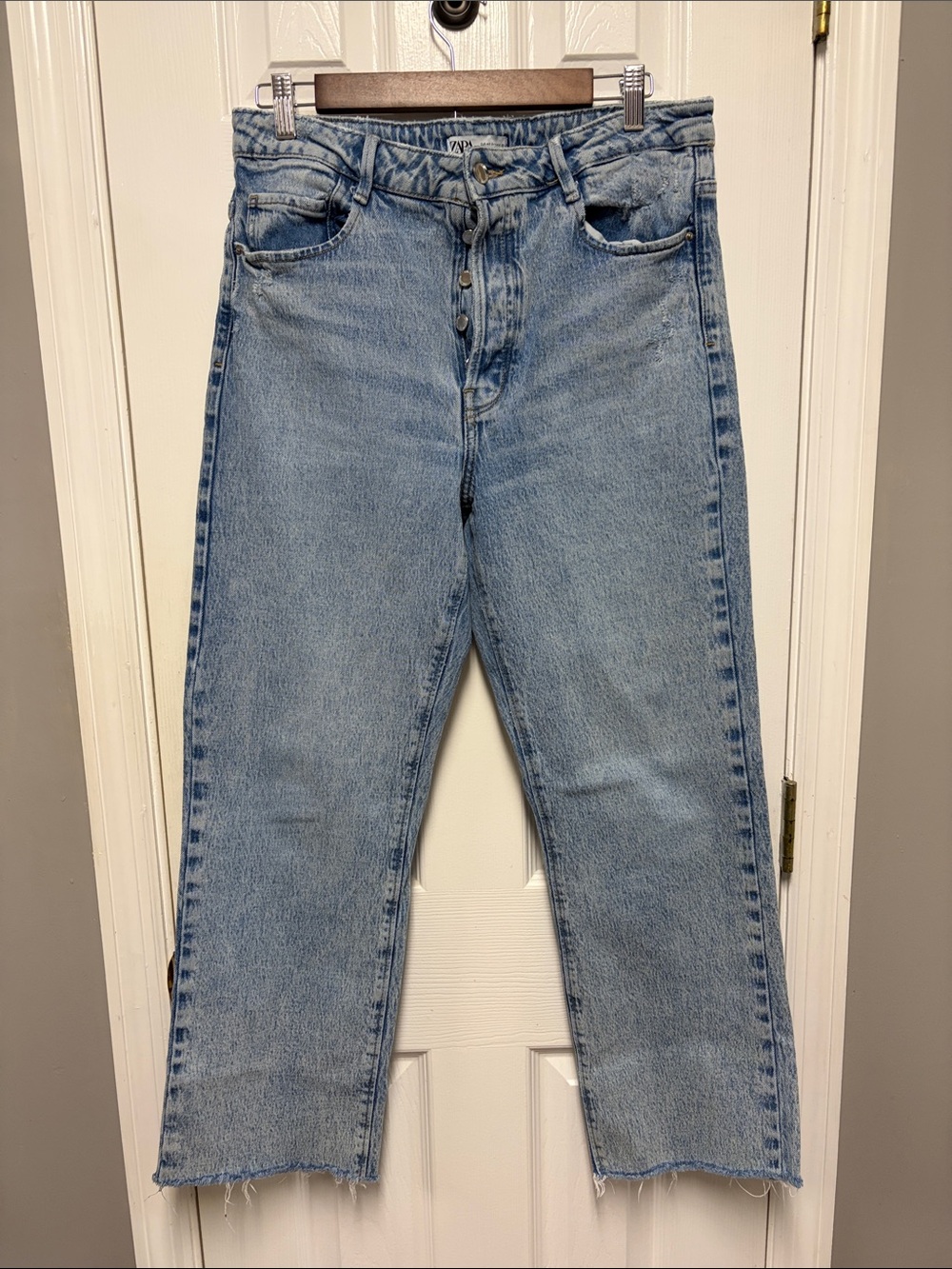 Zara Light Blue Straight Leg Jeans
